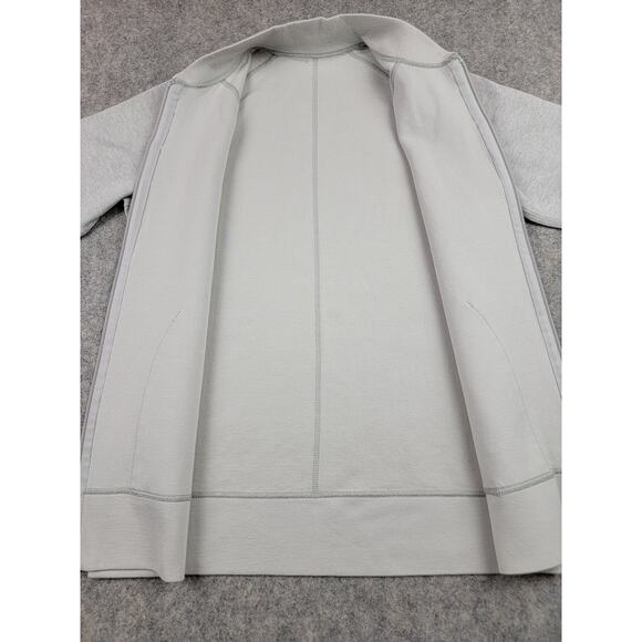 Adidas Jacket Womens Large Gray Full Zip Athletic Lightweight Sweatshirt Pockets - Picture 8 of 14